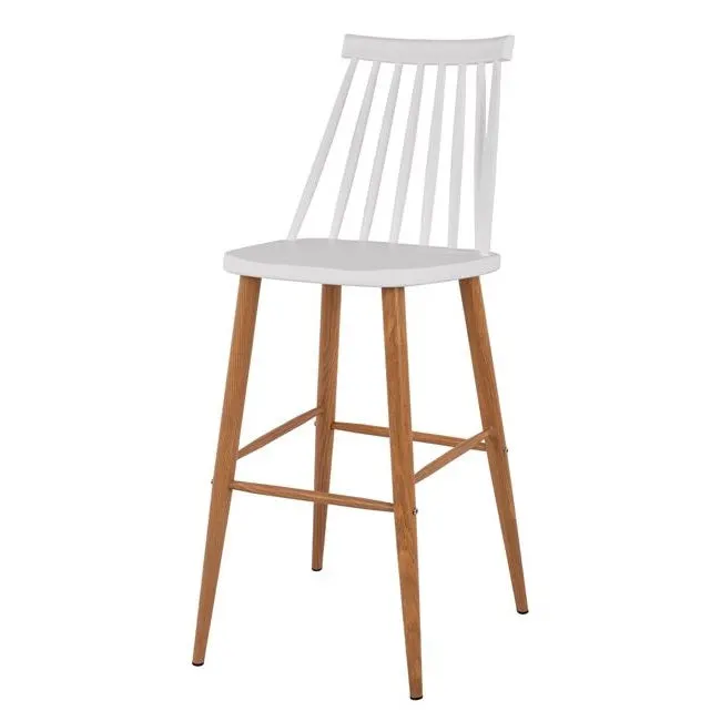 Scaun de bar NESSA H75 CM - Alb