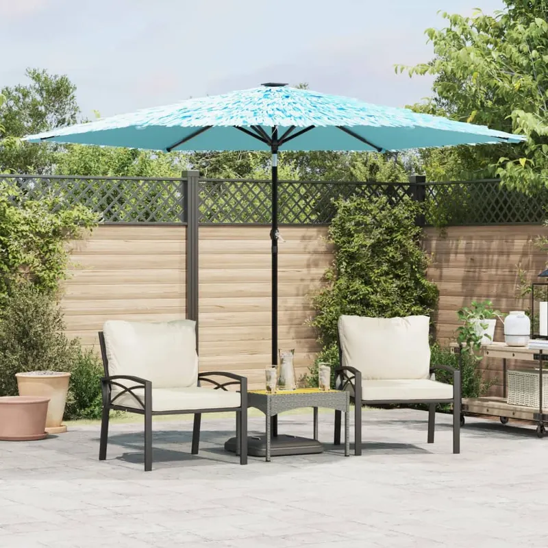 umbrela soare de gradina stalp din otel, albastru 288x288x225cm