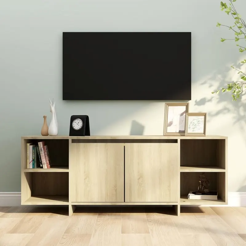 comoda tv, stejar sonoma, 130x35x50 cm, pal