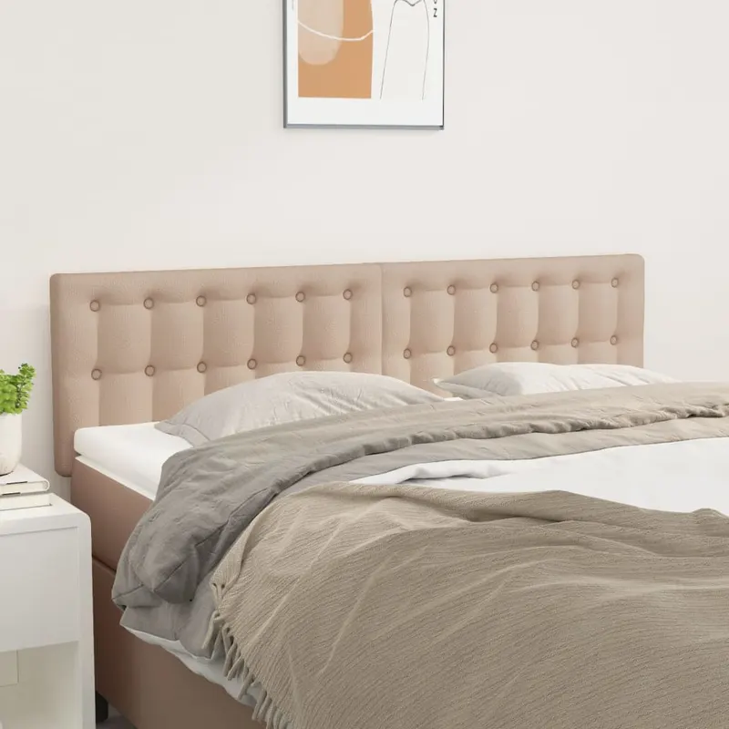 tablii de pat 2 buc. cappuccino 72x5x78/88 cm piele ecologica