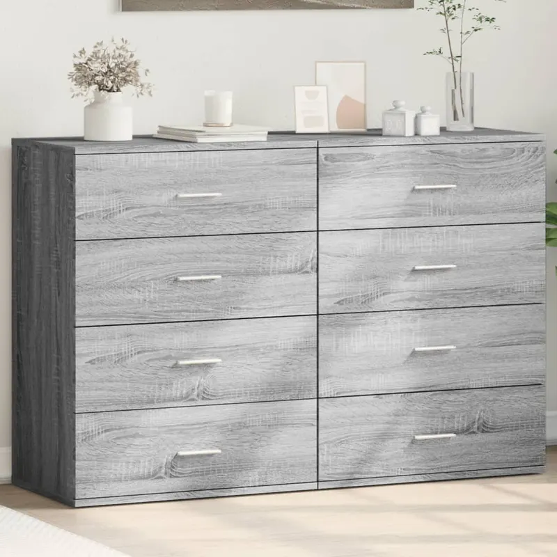 dulapuri, 2 buc., gri sonoma, 60x39x80 cm, lemn prelucrat