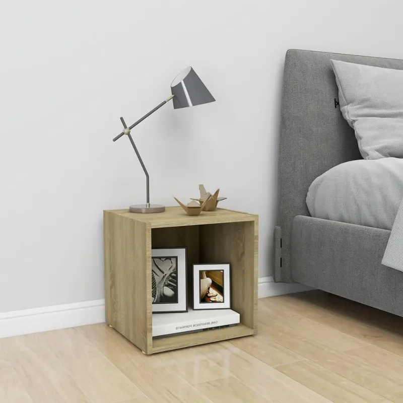 comoda tv, stejar sonoma, 37x35x37 cm, lemn prelucrat