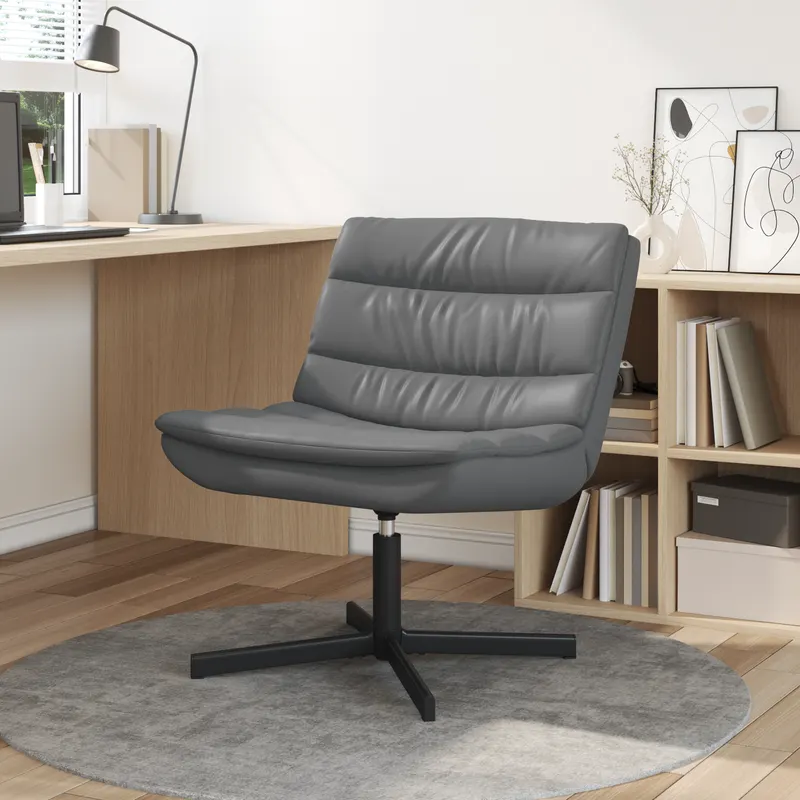 scaun rotativ gri piele sintetica mediu rotativ scaun rotativ