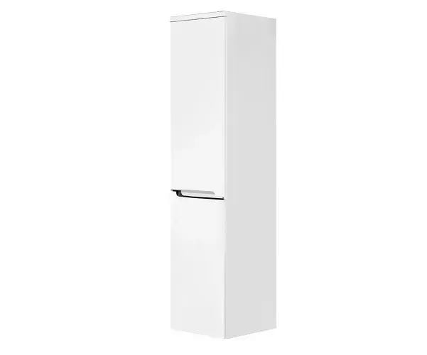Dulap coloana Oristo Silver, 144 x 35 x 35 cm, usa, lucios, alb, 33-SB2D-35-1-L