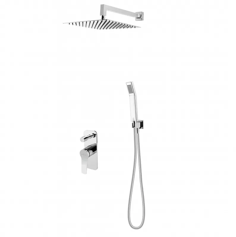 Sistem de dus FDesign Seppia FD1-SPA-7PSET-11, 1 2 , incastrat, 300 mm, 1 pulverizare, anti-calcar, crom