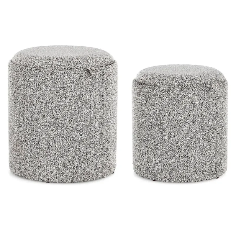 Set 2 taburete SASHA Ø34/39 CM - Grey