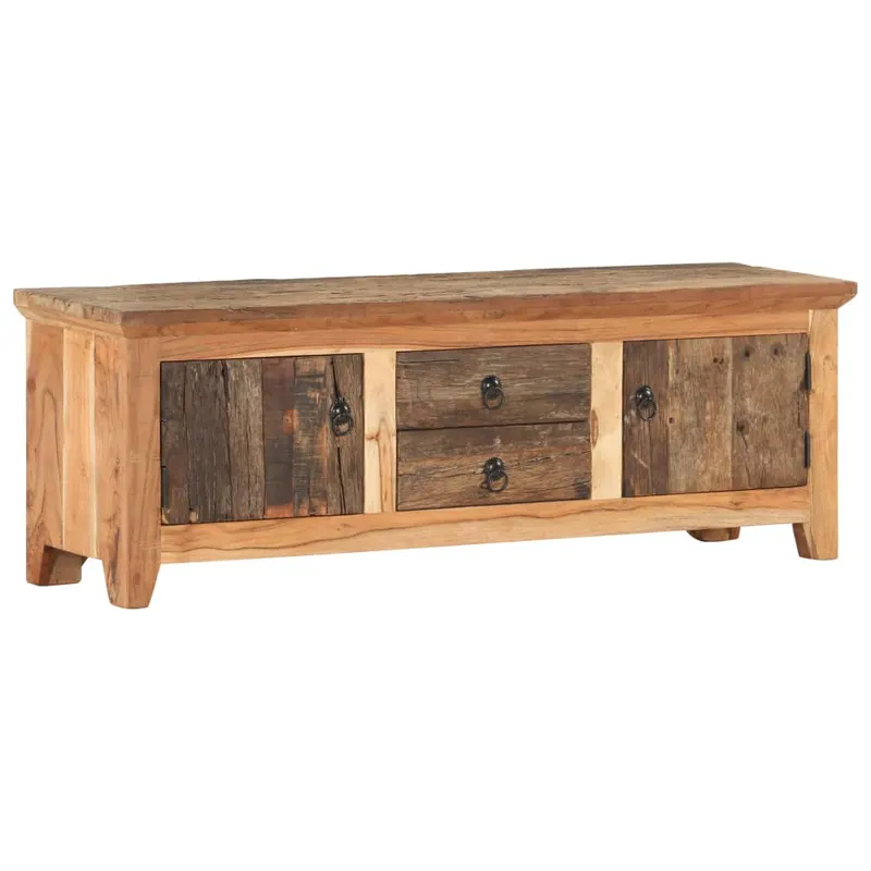 Comoda tv, 120 x 30 x 40 cm, lemn masiv acacia/lemn reciclat