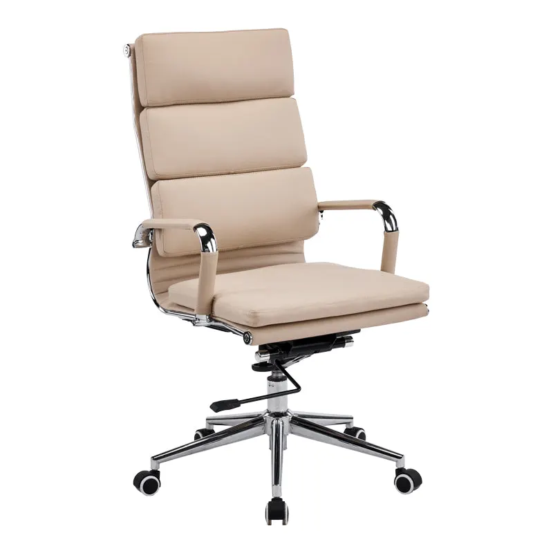 Scaun de birou Tokyo, Piele ecologică, Diverse culori, 65x62x110-120 cm - Bej