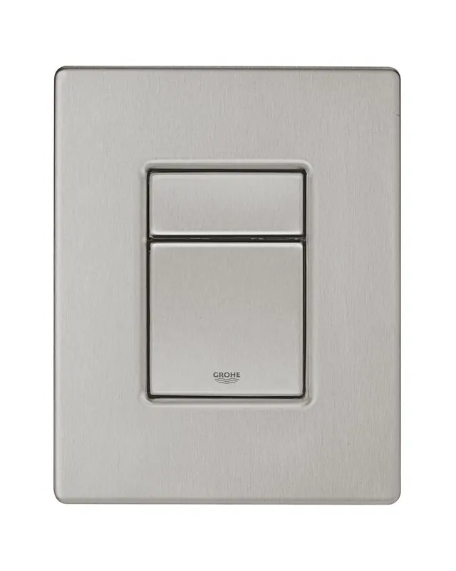 Clapeta WC Grohe 38732DC0, Skate Cosmo, dubla, verticala, 197 x 156 mm, ABS, mat, otel satinat