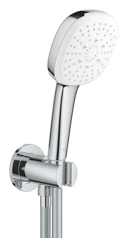 Para de dus Grohe 26910003, 110 mm, 1.5 m, 221 mm, 3 functii, 1 2 racord, sistem anticalcar, universal, Crom