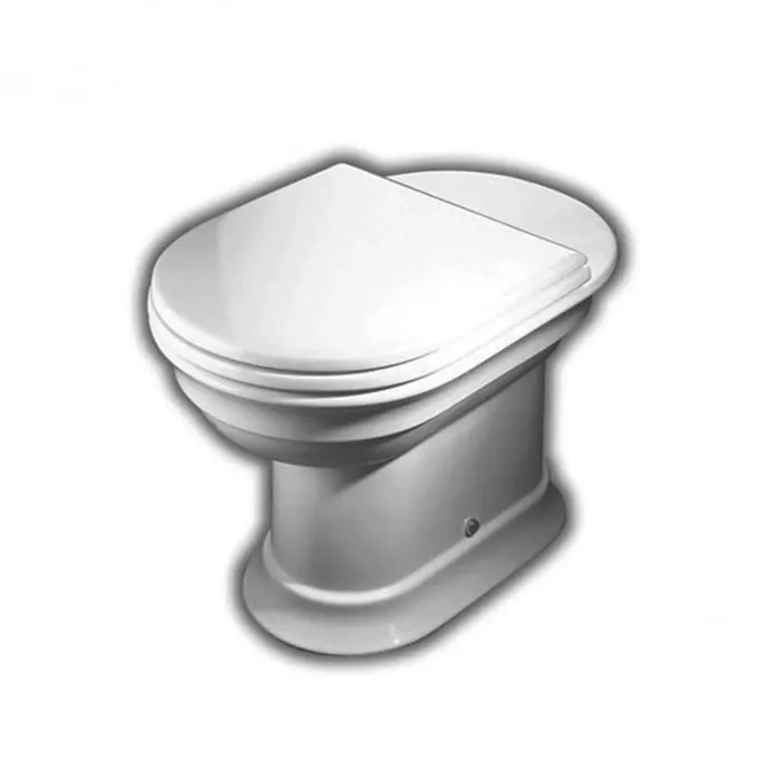 Vas wc stativ alb cu iesire verticala, oval, Hatria Dolcevita