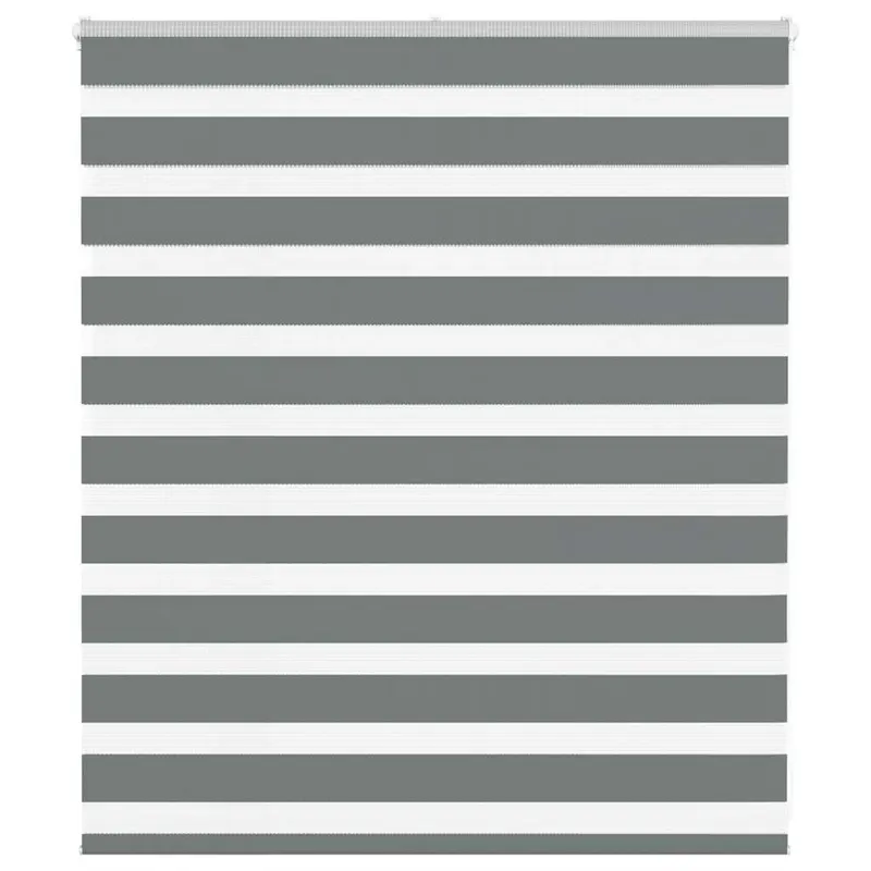 jaluzea tip zebra gri inchis latime tesatura 120,9 cm poliester