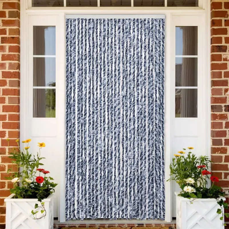 perdea pentru insecte, albastru si alb, 100x200 cm, chenille