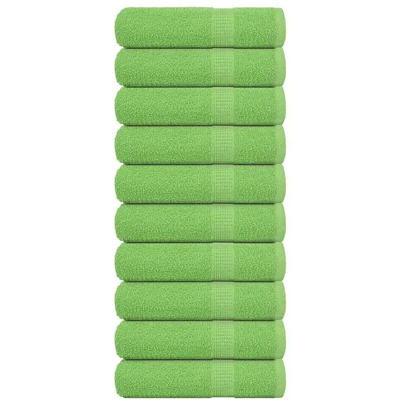 prosoape de baie 10buc verde mere 100x150cm 360g/m2 100% bumbac