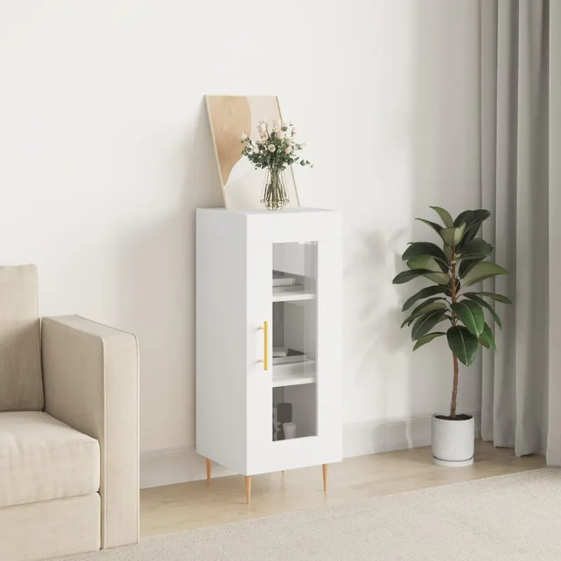 servanta, alb, 34,5x34x90 cm, lemn compozit