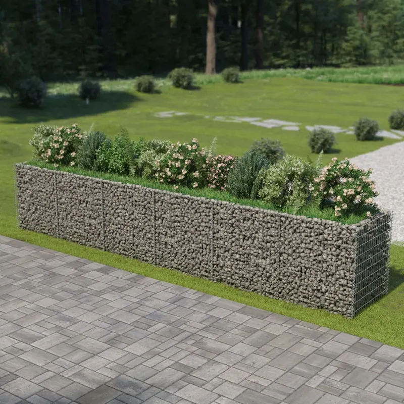 strat inaltat gabion, 540 x 90 x 100 cm, otel galvanizat