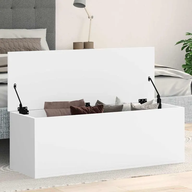 cutie de depozitare, alb, 102x35x35 cm, lemn prelucrat