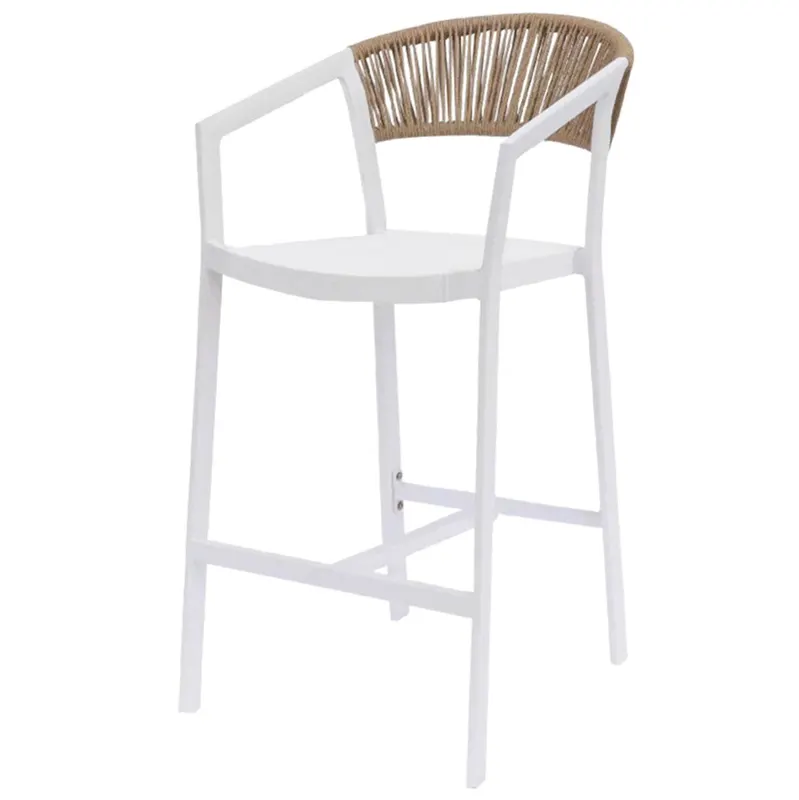 Scaun de bar ALVERIA H65 CM - Alb