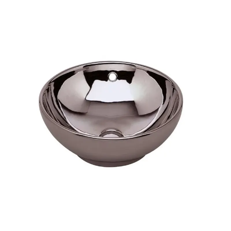 Lavoar pe blat bronz lucios 41 cm, rotund, Gala Bowl