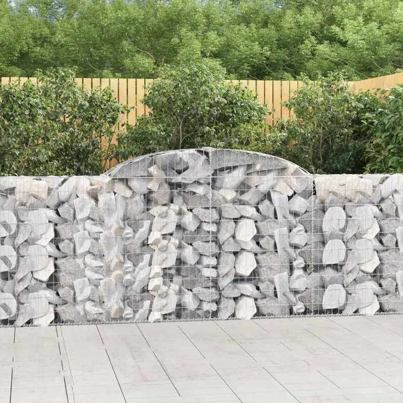 cosuri gabion arcuite 25 buc, 300x30x100/120 cm fier galvanizat