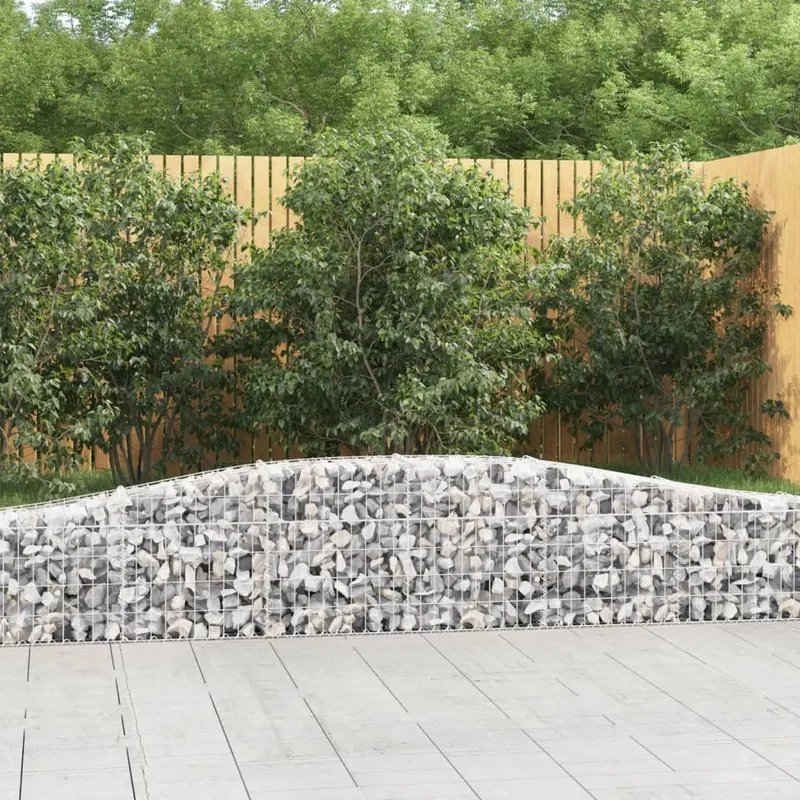 cosuri gabion arcuite 6 buc, 400x30x40/60 cm, fier galvanizat