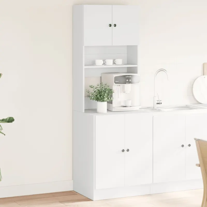 dulap de bucatarie, alb, 60x50x180 cm, lemn prelucrat