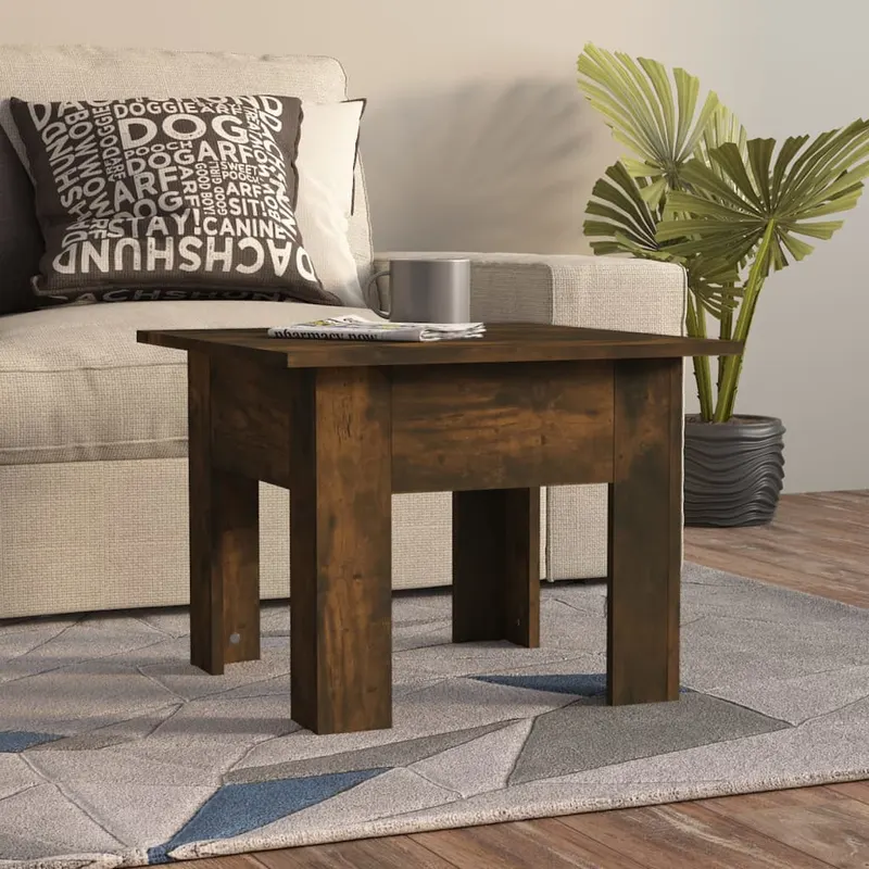 masuta de cafea, stejar fumuriu, 55x55x42 cm, lemn prelucrat
