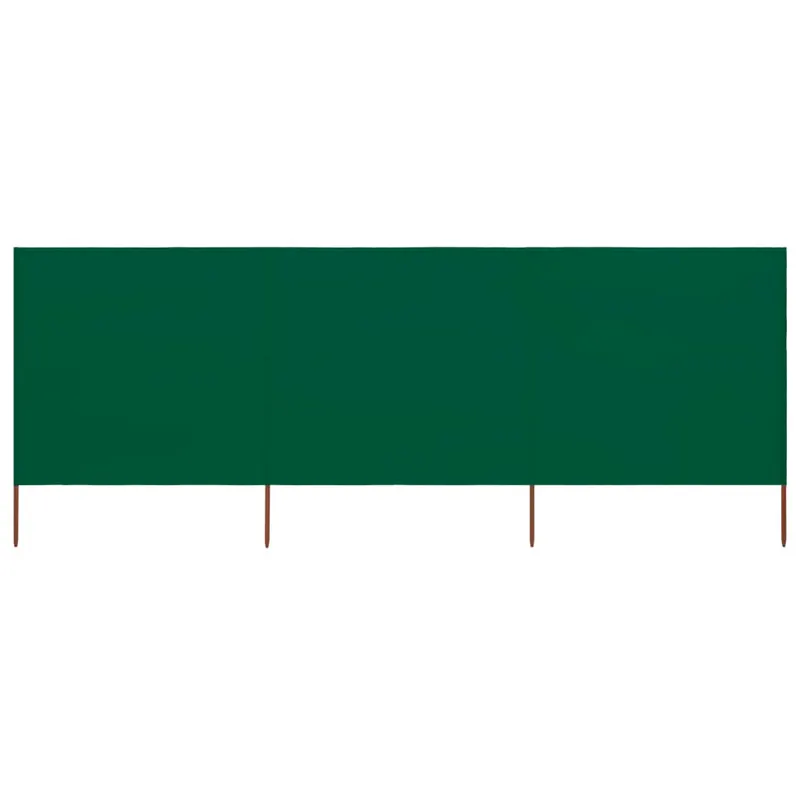 paravan anti-vant cu 3 panouri, verde, 400 x 80 cm, textil