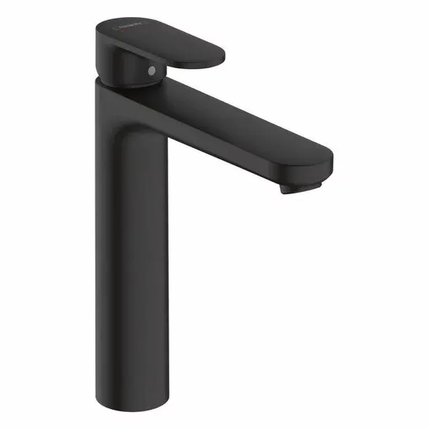 Baterie lavoar inalta Hansgrohe Vernis Blend 190 negru mat cu ventil Pop-Up