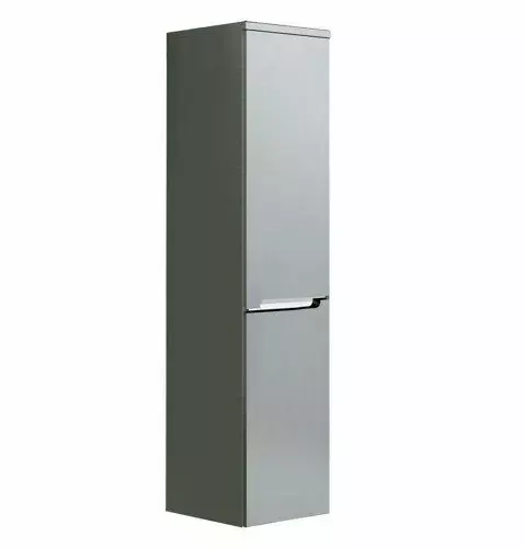 Dulap coloana Oristo Silver, 144 x 35 x 35 cm, usa, mat, gri, 33-SB2D-35-4-L