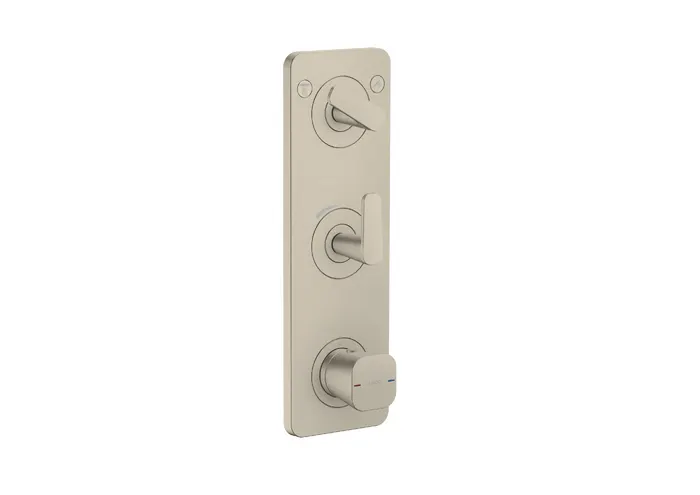 Baterie termostatata, incastrata, pentru 2 consumatori, nichel periat, Axor Citterio C