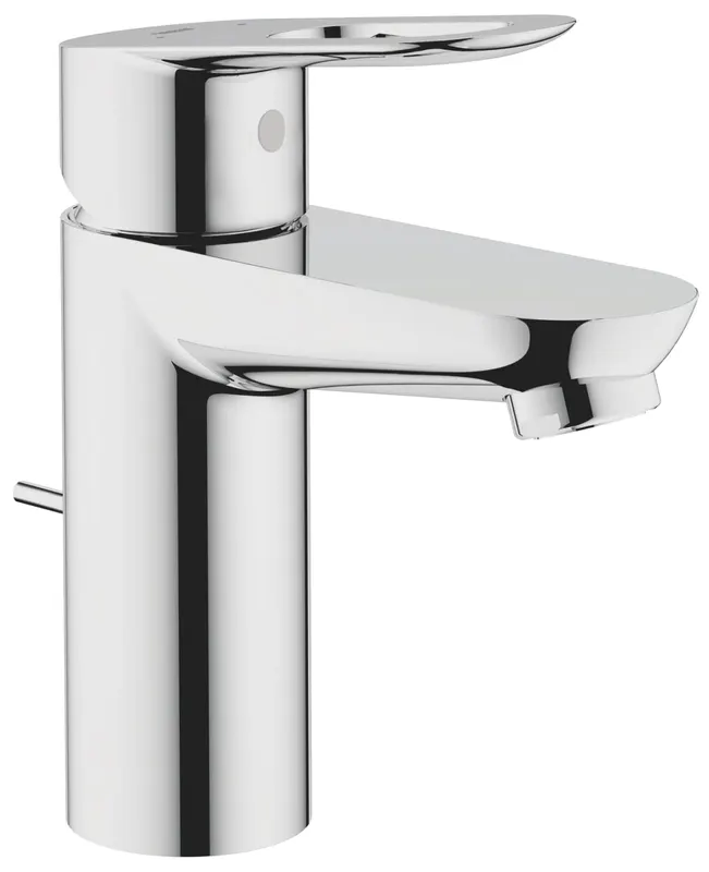 Baterie lavoar Grohe 32814000, Bauloop, tip comanda monocomanda, tip instalare pe lavoar, marime s, crom
