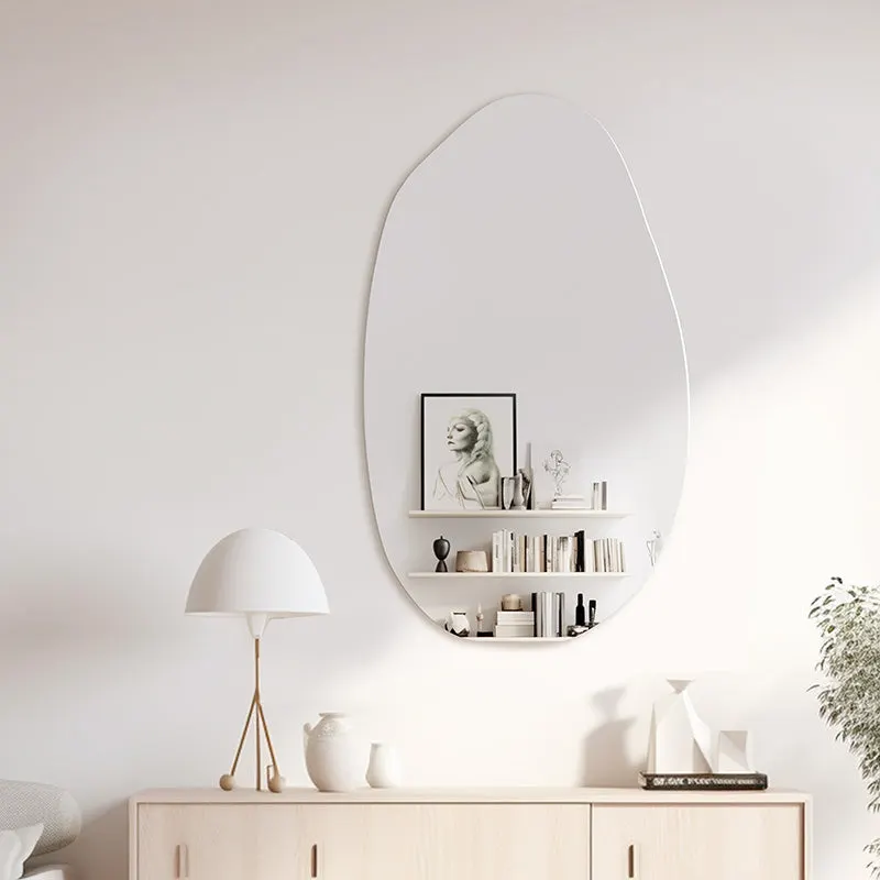 Oglinda fara rama 2, neagra, 50x85 cm - Alb