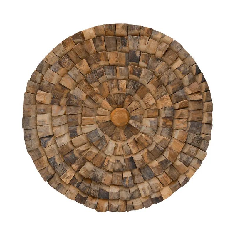 Decorațiune metal de perete Benez, Natural, 80x80x5 cm - Natural