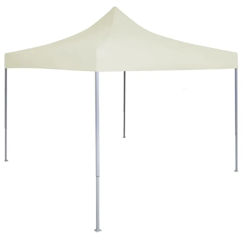 cort de petrecere pliabil profesional, crem, 2 x 2 m, otel