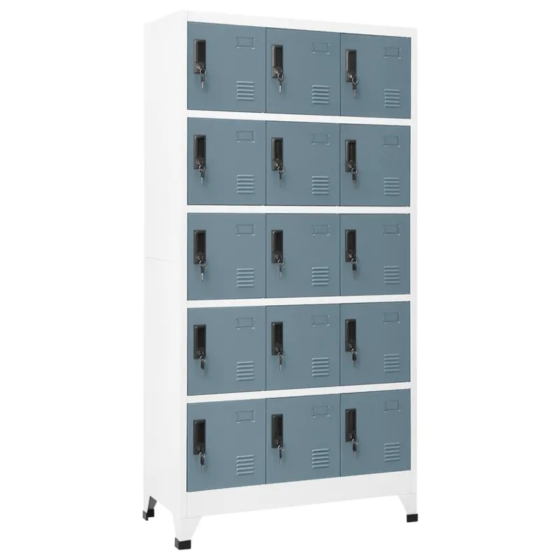 fiset, gri deschis si gri inchis, 90x40x180 cm, otel
