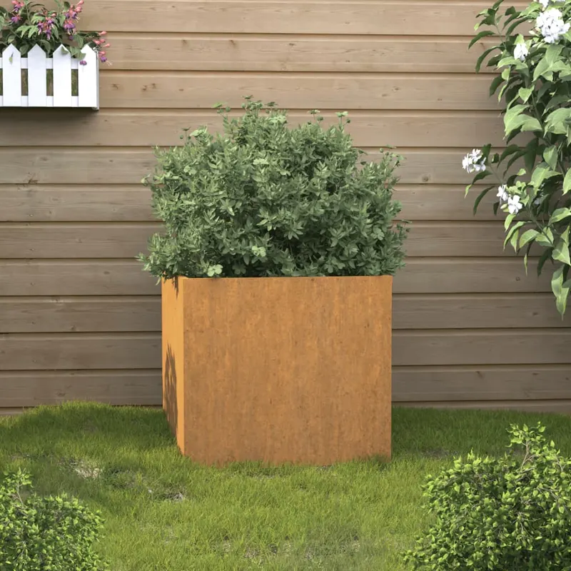 jardiniera, 49x47x46 cm, otel corten