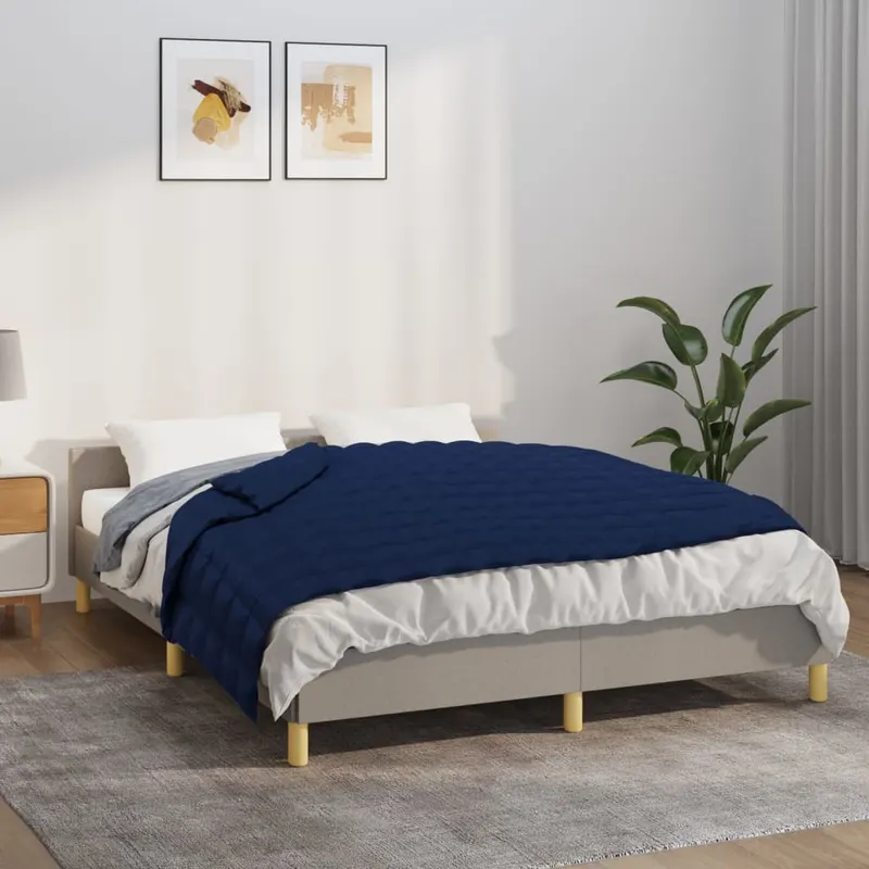patura grea, albastru, 152x203 cm, 7 kg, material textil