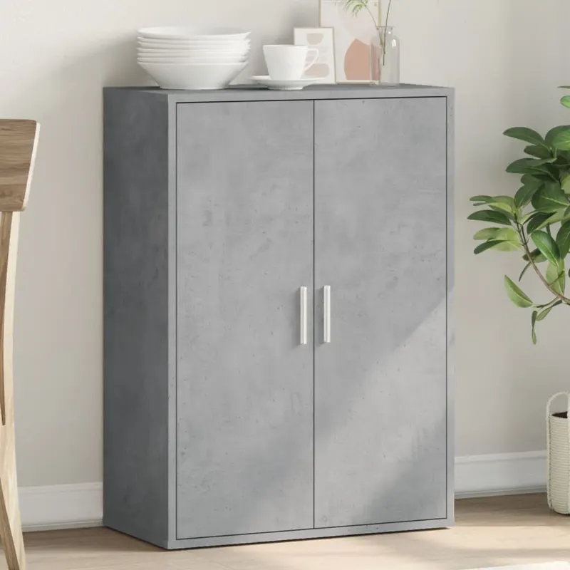 servanta, gri beton, 60x31x84 cm, lemn compozit