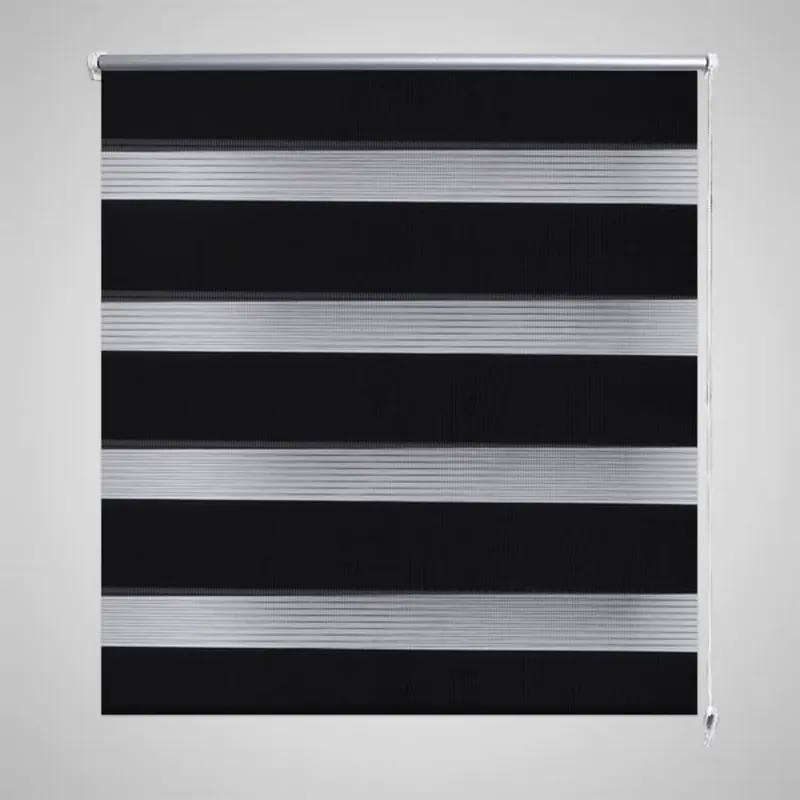 Jaluzea tip zebra, 120 x 175 cm, negru