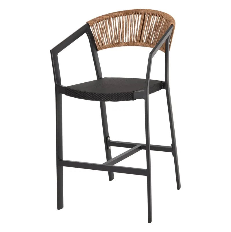Scaun de bar ALVERIA H65 CM - Negru
