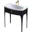 Dulap pentru lavoar Oristo, suspendat, 92 x 47 x 27 cm, sertar, softclose, lucios, negru, 50-SD1S-82-7