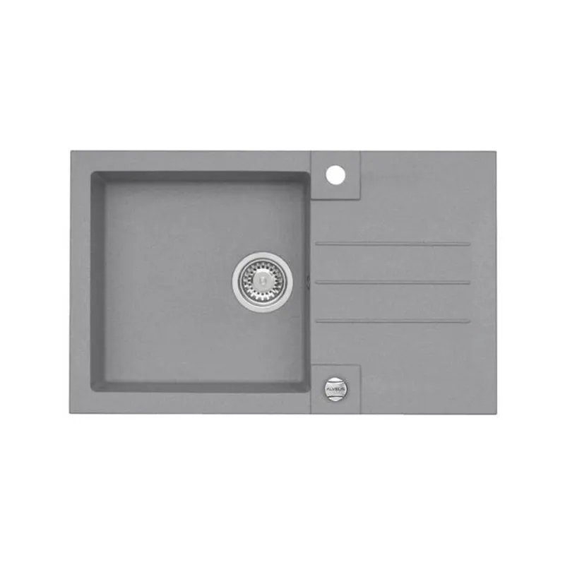 Chiuveta bucatarie compozit gri mat cu picurator Alveus rock 130