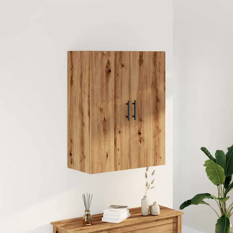 dulap montat pe perete, stejar artizanal, 69,5x34x90 cm