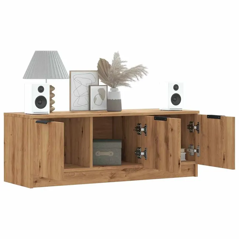 comoda tv,stejar artizanal 102x35x36,5 cm, lemn prelucrat
