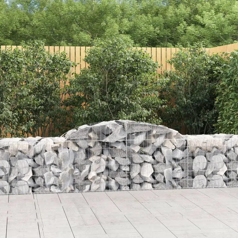 cosuri gabion arcuite 25 buc, 300x50x60/80 cm, fier galvanizat