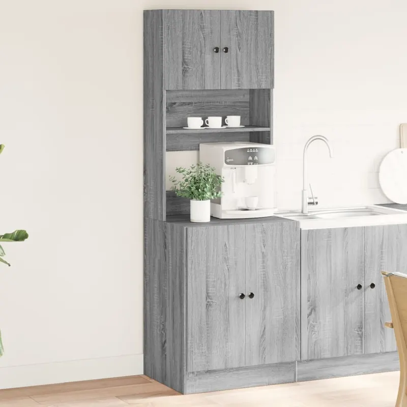 dulap de bucatarie, gri sonoma, 60x50x180 cm lemn prelucrat