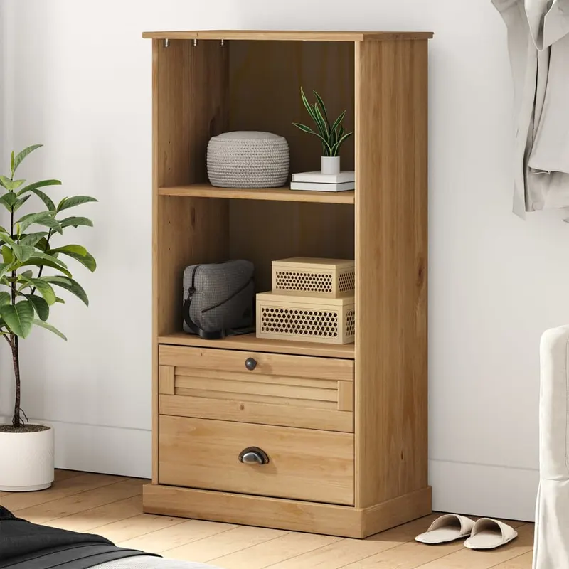biblioteca vigo, 60x35x114,5 cm, lemn masiv de pin