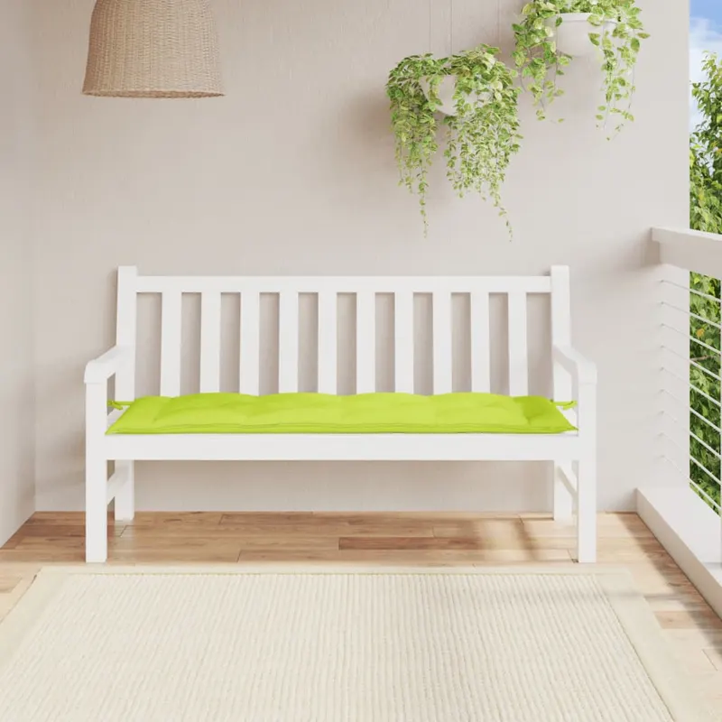 perna de banca, verde aprins, 150x50x7 cm, material oxford