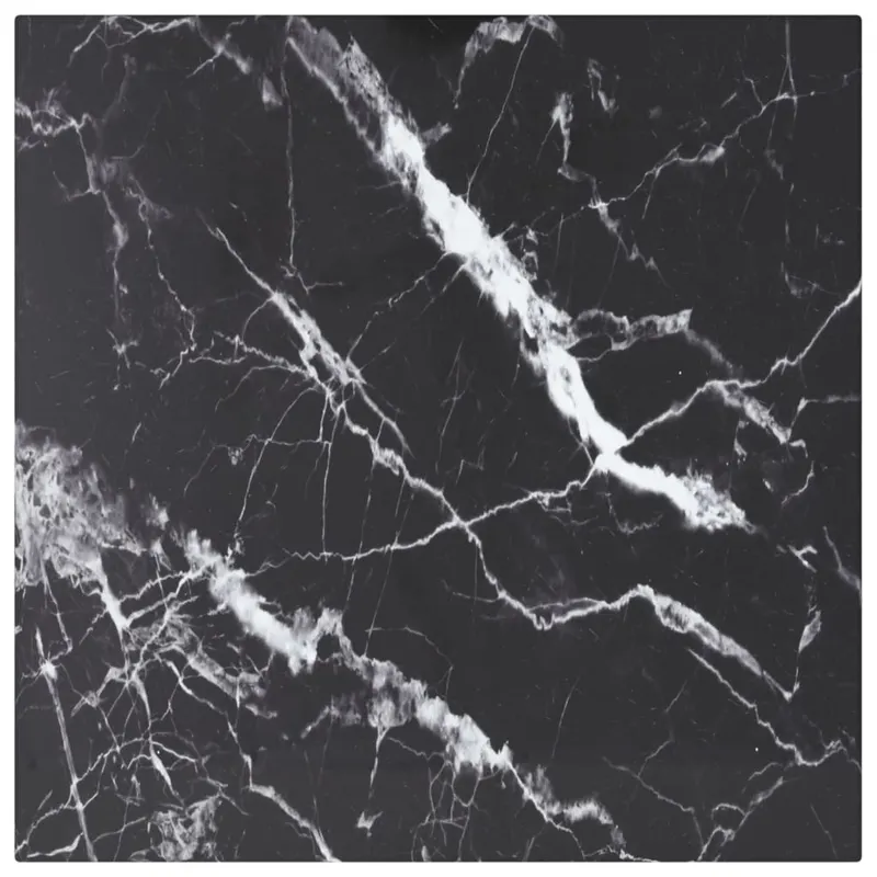 blat masa negru 40x40 cm 6 mm sticla securizata design marmura